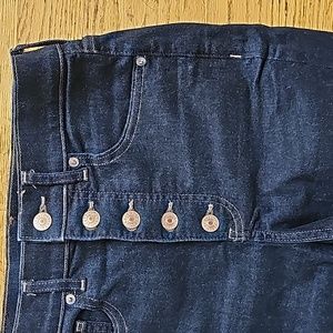 Express dark denim skinny super high rise jeans